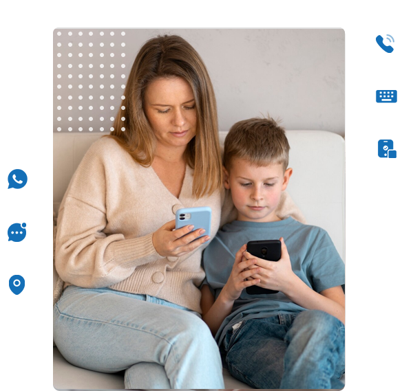 Parent and Kid Playing Phone